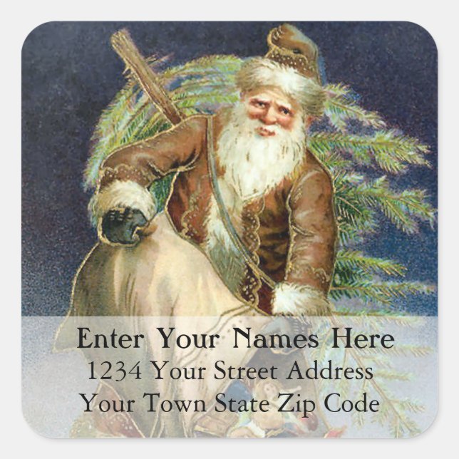 Etiqueta de Endereço de Papais noeis com Natais vi (Frente)