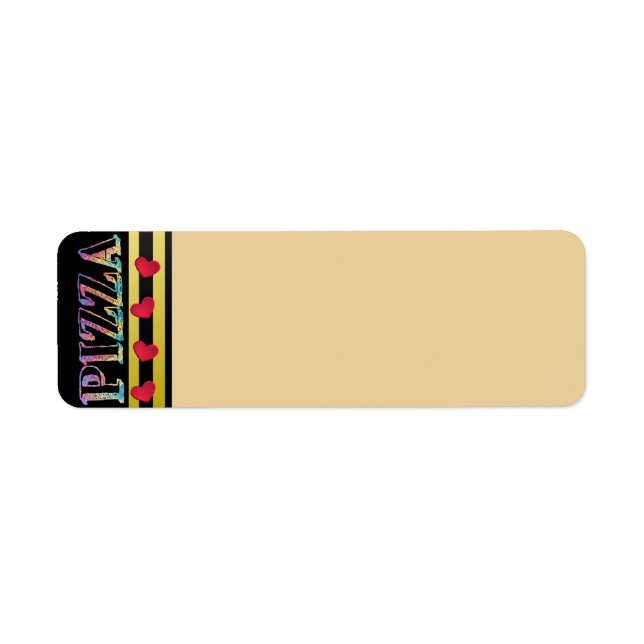 Etiqueta de Endereço de Pizza (Frente)