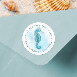 Etiqueta de Endereço de Regresso da Watercolor Rou