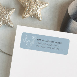 Etiqueta de Endereço de Regresso de Feriado de Joy