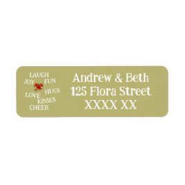 Etiqueta de Endereço de Regresso de Natal