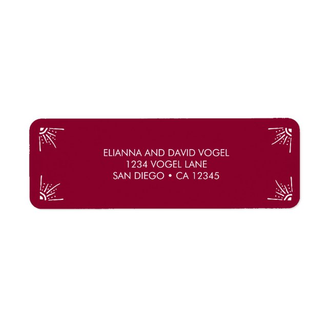 Etiqueta de Endereço de Regresso de Natal em Borgo (Frente)