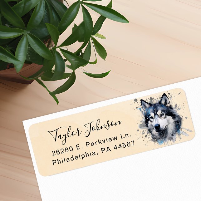 Etiqueta de Endereço de Remessa Husky (Criador carregado)