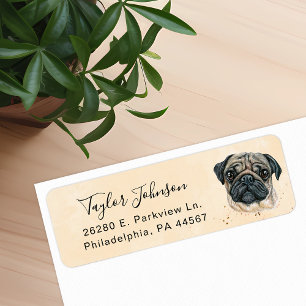 Etiqueta de Endereço de Remessa Pug