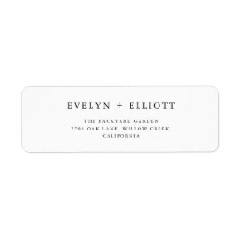 Etiqueta de Endereço de Remetente Casamento