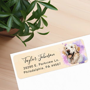 Etiqueta de Endereço de Remetente de Golden Retrie