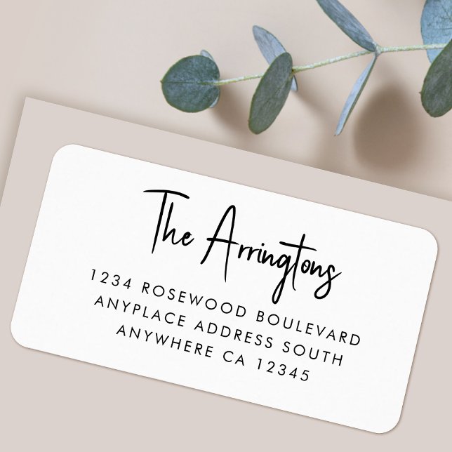 Etiqueta de Endereço de Remetente | Envio Minimali (A beautifully minimalist return address label for everyday mail, weddings or any occasion.)