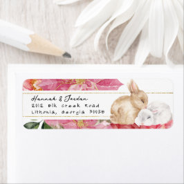 Etiqueta de Endereço de Remetente Floral Winter Ra