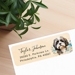 Etiqueta de Endereço de Remetente Shih Tzu