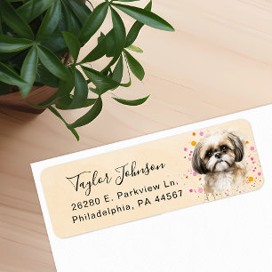 Etiqueta de Endereço de Remetente Shih Tzu