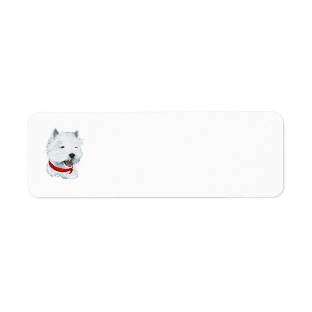 Etiqueta de Endereço de Retorno Amor Westie (Frente)