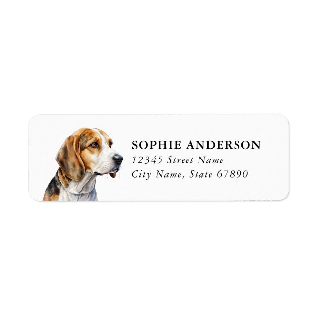 Etiqueta de Endereço de Retorno Beagle (Frente)