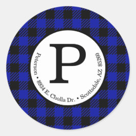 Etiqueta de Endereço de Retorno Blue Buffalo Check