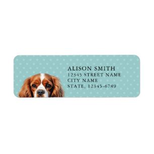 Etiqueta de Endereço de Retorno Cavalier King Char