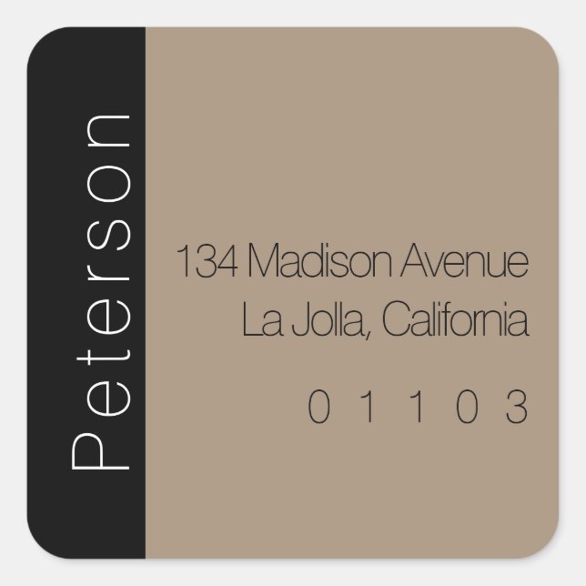 Etiqueta de Endereço de Retorno Chic com Destaque  (Frente)