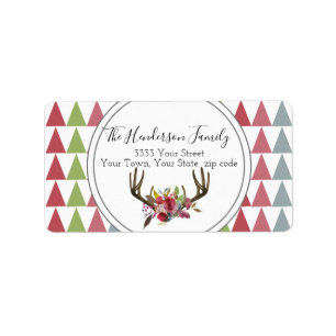 Etiqueta de Endereço de Retorno Chic do Trendy Boh