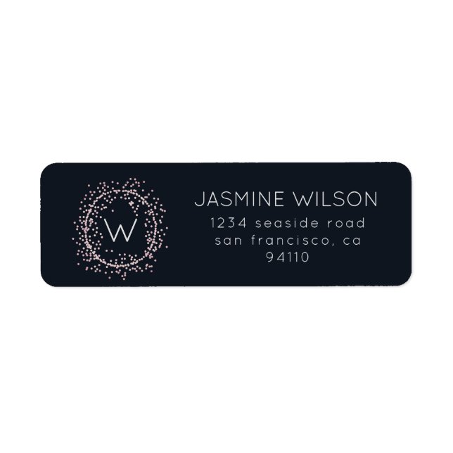 Etiqueta de Endereço de Retorno Clássico ⎢ Confett (Frente)