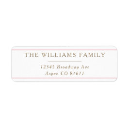 Etiqueta de Endereço de Retorno Clássico Elegância