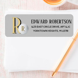 Etiqueta de Endereço de Retorno da Bola de Golf de