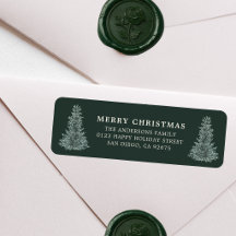 Etiqueta de Endereço de Retorno de Árvore de Natal