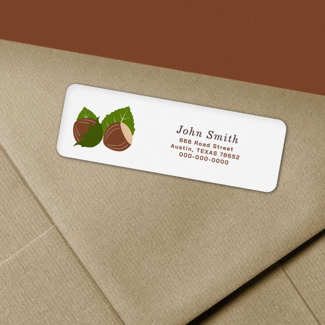 Etiqueta de Endereço de Retorno de Avelãs (Hazelnuts Return Address Label)