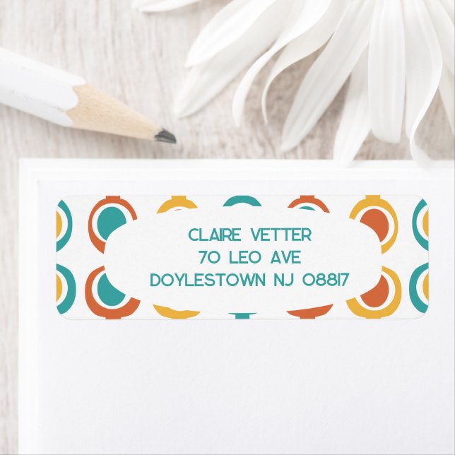 Etiqueta de Endereço de Retorno de Cadeia Moderna  (Insitu)