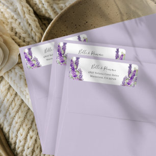 Etiqueta de Endereço de Retorno de Casamento Boho