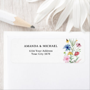 Etiqueta de Endereço de Retorno de Casamento com F