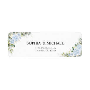 Etiqueta de Endereço de Retorno de Casamento Flora