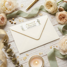 Etiqueta de endereço de retorno de casamento muçul