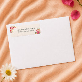Etiqueta de Endereço de Retorno de Casamento Pink
