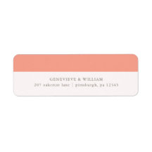 Etiqueta de Endereço de Retorno de Coral Negrito e