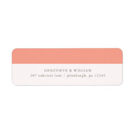 Etiqueta de Endereço de Retorno de Coral Negrito e