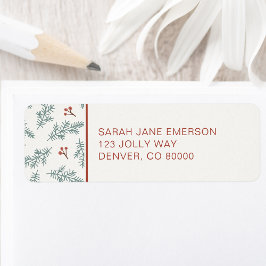 Etiqueta de Endereço de Retorno de Feriado Botânic