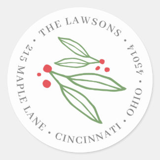 Etiqueta de Endereço de Retorno de Feriado de Feli