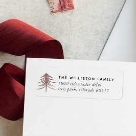 Etiqueta de Endereço de Retorno de Feriado de Pino