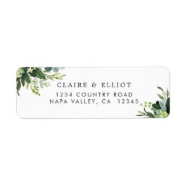 Etiqueta de Endereço de Retorno de Folha Verde Euc