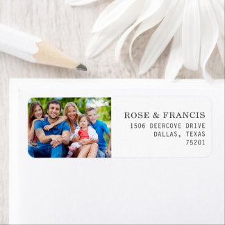Etiqueta de Endereço de Retorno de Foto Personaliz