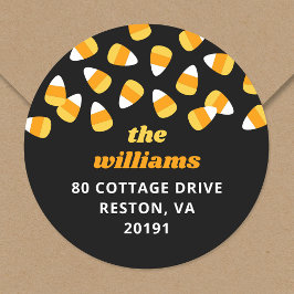 Etiqueta de Endereço de Retorno de Halloween Candy