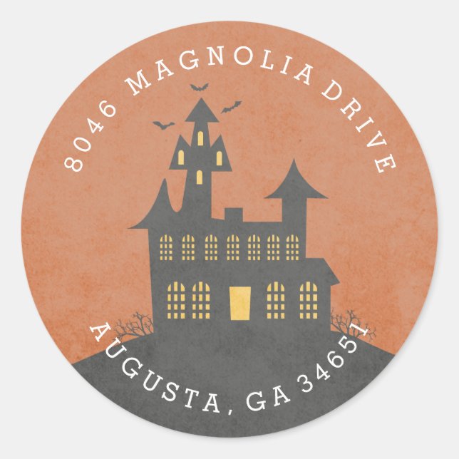 Etiqueta de Endereço de Retorno de Halloween Hunee (Frente)