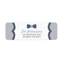 Etiqueta de endereço de retorno de homem pequeno,