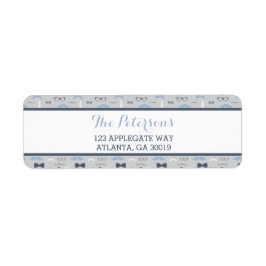 Etiqueta de endereço de retorno de homem pequeno,