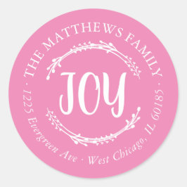 Etiqueta de Endereço de Retorno de Joy Round Simpl