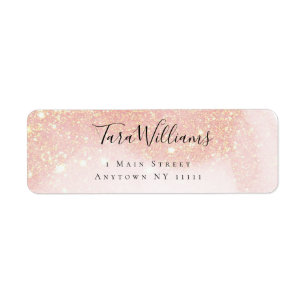 Etiqueta de Endereço de Retorno de Lâmina Dourada