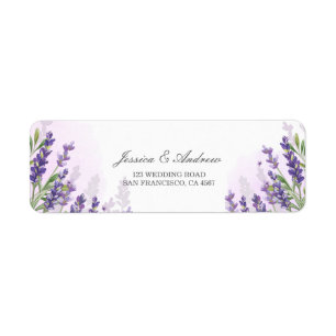 Etiqueta de Endereço de Retorno de lavanda Pastel