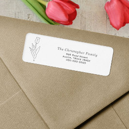 Etiqueta de Endereço de Retorno de Linha Tulip