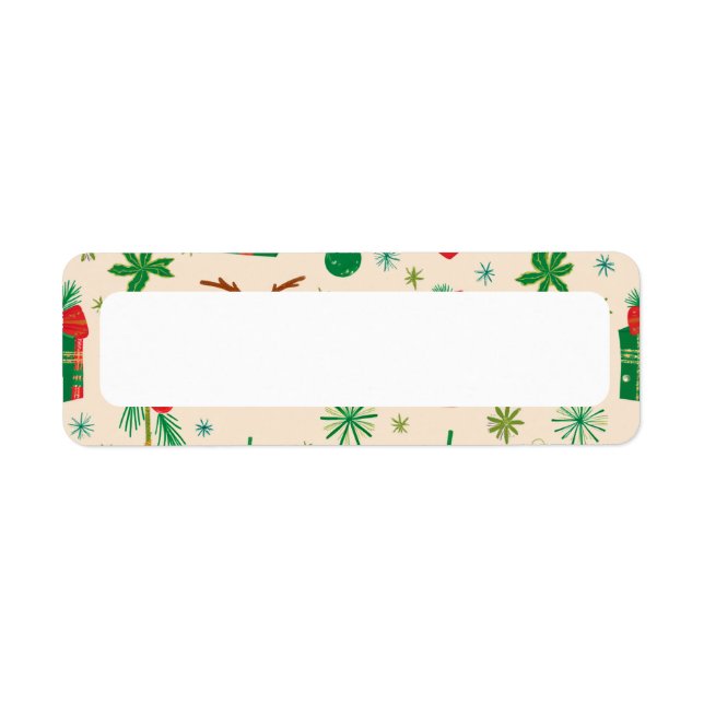 Etiqueta de Endereço de Retorno de Natal (Frente)