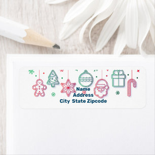 Etiqueta de Endereço de Retorno de Natal