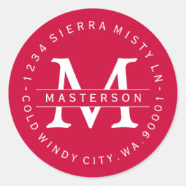 Etiqueta de Endereço de Retorno de Natal do Monogr