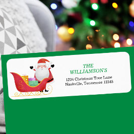 Etiqueta de Endereço de Retorno de Natal para papa